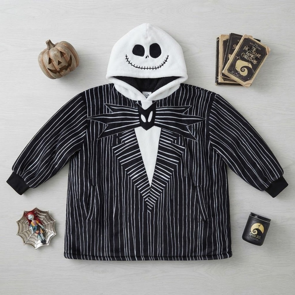 Disney Nightmare Before Christmas Jack Skellington Wearable Blanket Hoodie OS